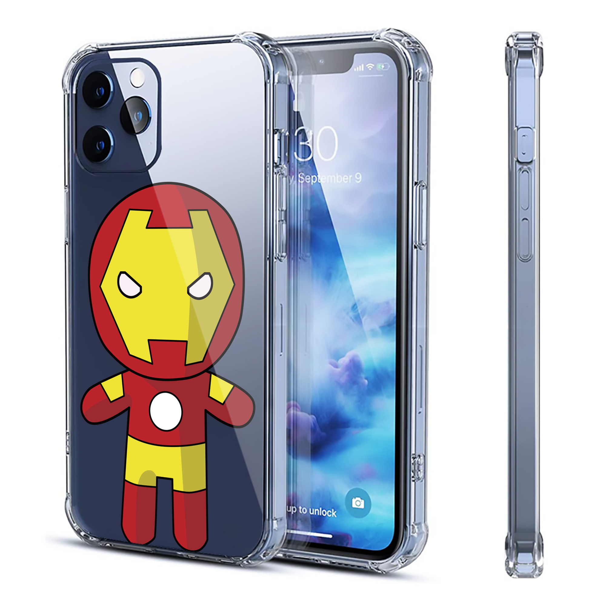 （画像用） アベンジャーズ The Avengers 【iPhone 12シリーズ対応】透明スマホケース（クリアソフトケース）
